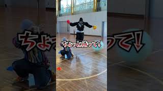 ボールを避けて全部ひろえ🏐