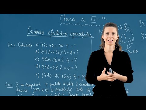 Ordinea efectuării operațiilor - Matematica - Clasa IV-a