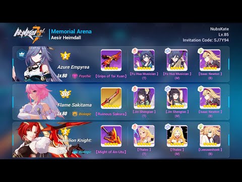 AE FS [S] VK vs Heimdall - 30720 | Exalted Memorial Arena Honkai Impact 3
