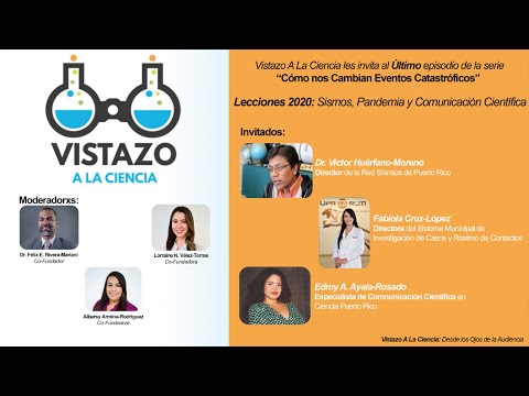 Lecciones 2020: Sismos, Pandemia y Comunicación Científica
