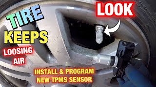 Tire keeps leaking air or How to replace TPMS sensor