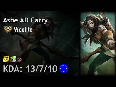 Ashe AD Carry vs Lucian - Woolite - EUW Challenger Patch 6.18