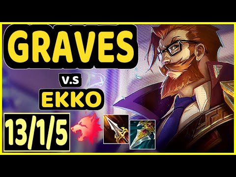 SOFM (GRAVES) vs EKKO - 13/1/5 KDA JUNGLE GAMEPLAY - KR Ranked MASTER