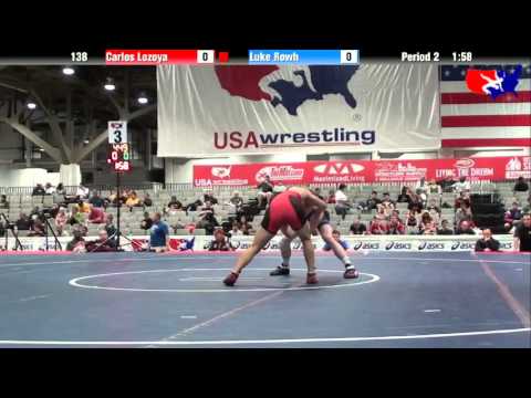 Carlos Lozoya vs. Luke Rowh at 2013 West Jr. Freestyle Regional