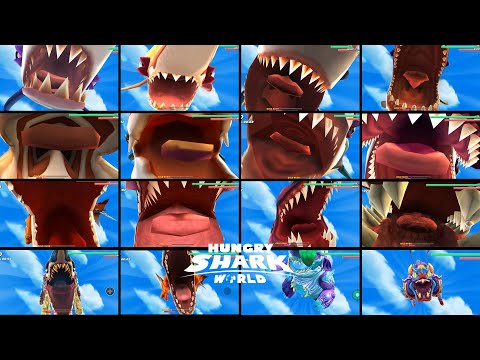 All Hungry Shark Entrances in Hungry Shark World | Hungry Shark World | @dragonheartgaming123