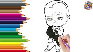 How to Draw Boss Baby | Easy Cartoon Drawing Tutorial for Kids#kids