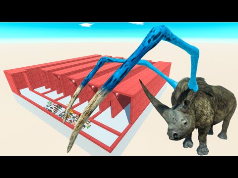 Escape or Die! Woolly Rhino Last Survivor | Animal Revolt Battle Simulator