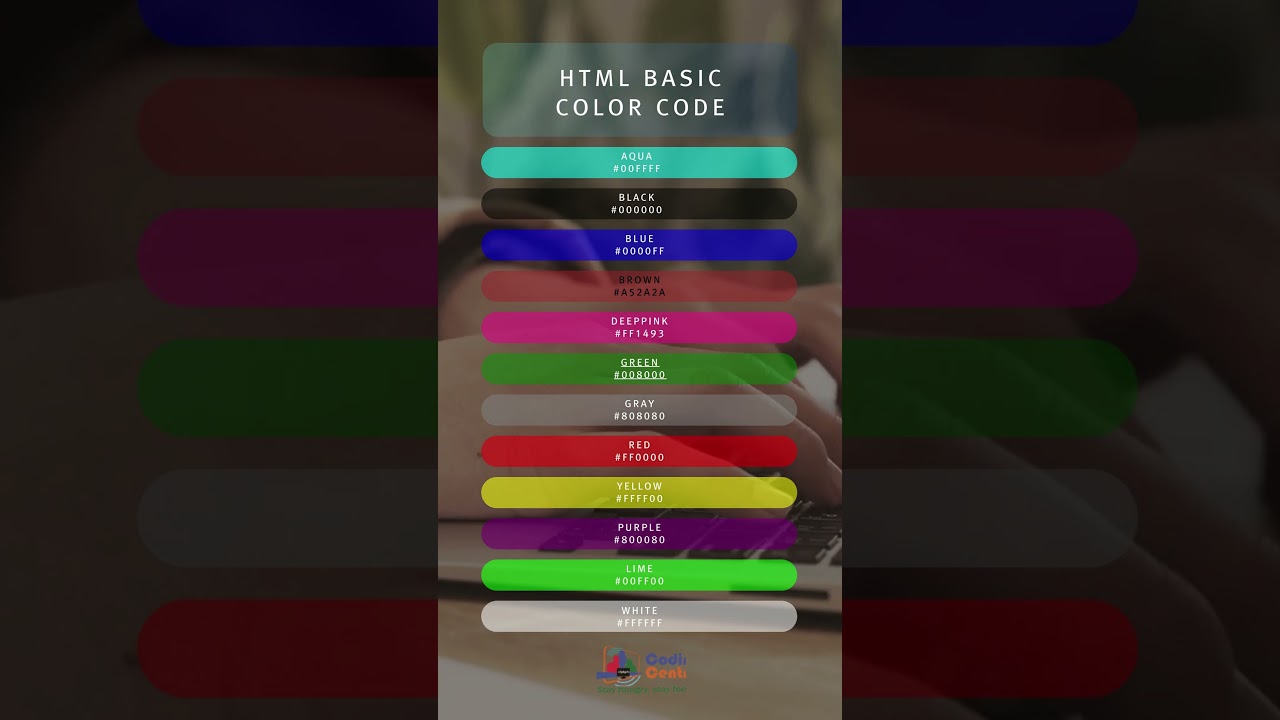 HTML basic color  with hexa color code #coding #how #wordpresstheme #html #htmltutorial