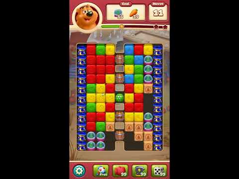 Toon Blast Level 7555 - NO BOOSTERS 🐻🐺🐱 | SKILLGAMING ✔️