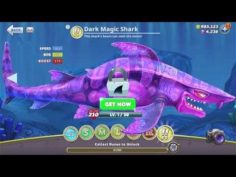 NEW DARK MAGIC SHARK UNLOCKED!!! (HUNGRY SHARK WORLD)