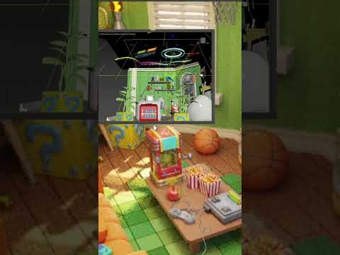 Game Asset Modeling Process - Free 3D Room Project File | #3dsmax #blender #shorts