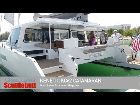 Walkthrough the Kinetic KC62 Catamaran! @The 2020 Miami International Boat Show!