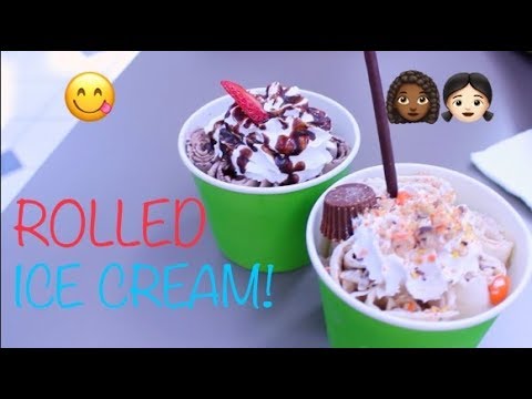Getting Rolled Ice Cream with Samina