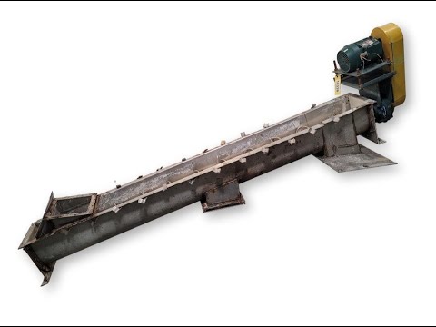 Used 9" dia. X 8' long Industrial Stainless Steel Screw Feeder Auger Conveyor