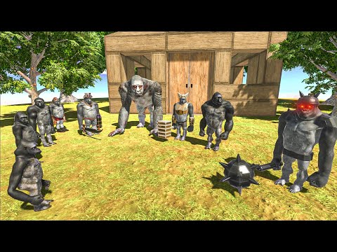 GORO vs PRIMATE NEIGHBORS - Animal Revolt Battle Simulator