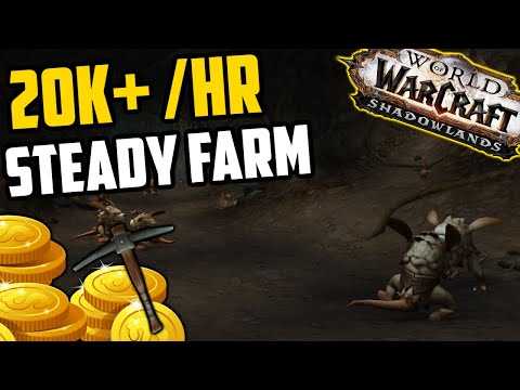 Solo Steady 20k+ Gold per Hour Old Material Goldfarm - Ghost Iron Mining - Shadowlands Goldfarm
