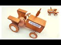 How To Make Tractor From Cardboard Cardboard Tractor DIY Cardboard Craft Toy Tractor Craft