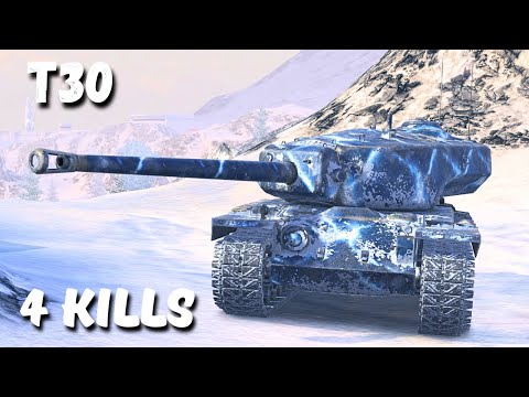 T30 - 4 KILLS | 6,2 K Damage, WoT Blitz Replay