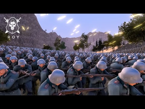 16.000 German Soldiers vs 16.000 Kangaroos- Ultimate Epic Battle Simulator 2- UEBS 2