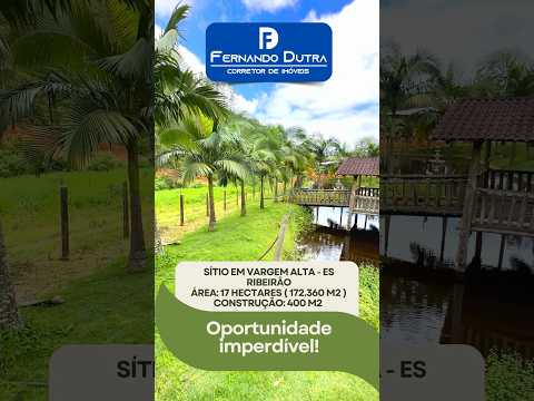 VENDO SÍTIO EM VARGEM ALTA ES NA LOCALIDADE DE RIBEIRÃO, ÁREA: 17 HECTARES ( 172.360,00 M2 ) #sitio