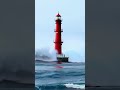 Unexpected Giant Wave Slams Lighthouse Caught On Camera Scaryocean Oceanship Ocean
