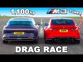 1,100hp Lucid Air v Tuned BMW M3: DRAG RACE