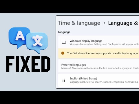 Fix "Your Windows License Supports Only One Display Language" in Windows 11