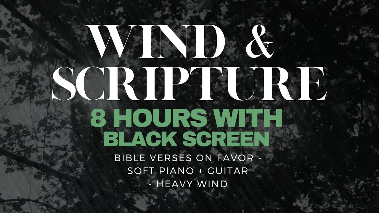 GET SOME REST// Bible Verses On Favor [BLACK SCREEN] Wind & Soft Music for Sleep #asmr #meditation