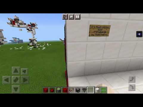 Fast and small 3x3 flush piston door on mcbe (pocket edition)