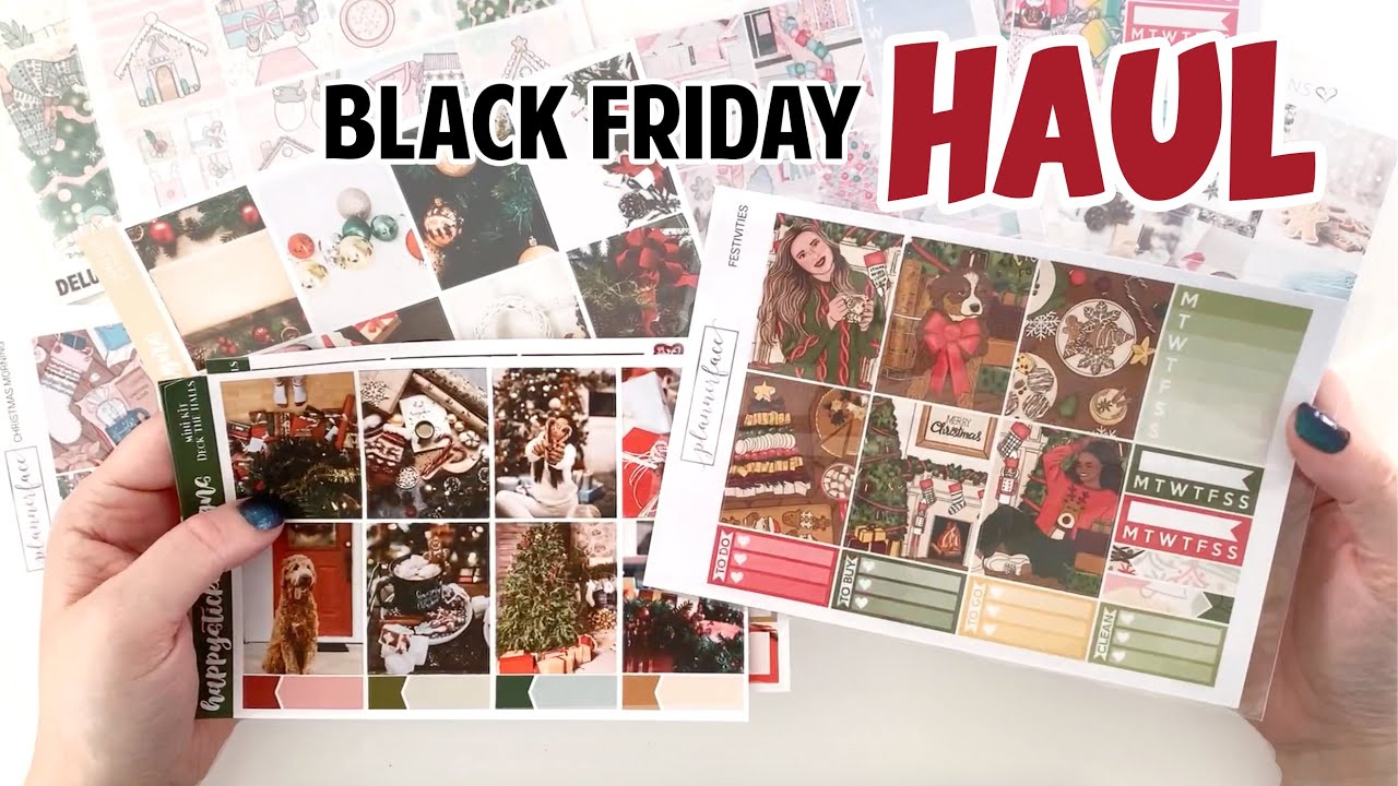 planner sticker haul BLACK FRIDAY: Plannerface, HappyStickerDesigns | mini kits, kit line up