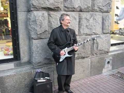 One talented street musician in Kiev, Ukraine