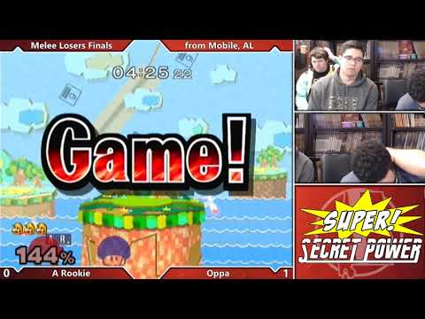 Super Secret Power: Melee Singles LF - A Rookie (Mario) vs. Oppa (Peach)