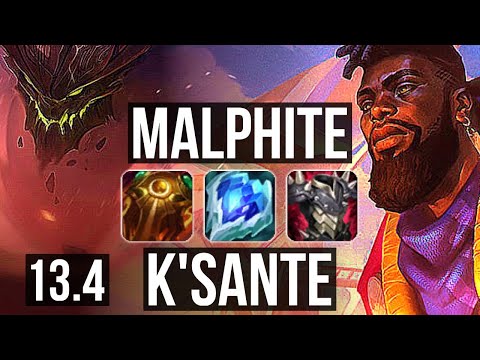 MALPH vs K'SANTE (TOP) | 9/1/6, 800+ games, 1.2M mastery, Legendary | KR Diamond | 13.4