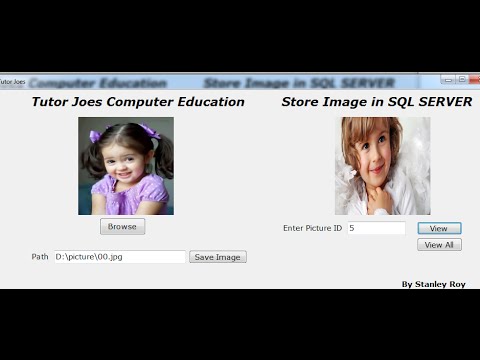 Store Image in SqlServer or MDF file in C Net Windows Application By Retrieve image Part 3