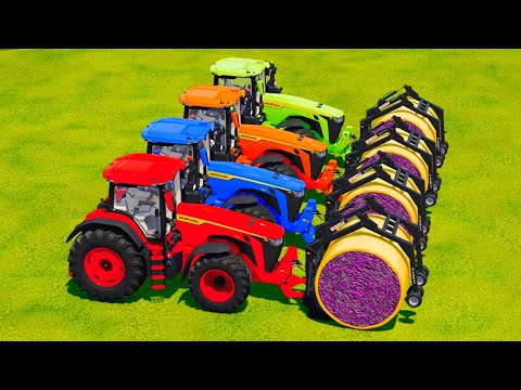 HARVESTING AND LOAD LAVENDER WITH JOHN DERRE TRACTORS - Farming Simulator 2022