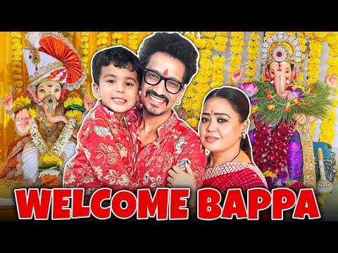 Bappa Ka Hua Dhamakedar Welcome 🙏 | Bharti Singh | Harssh Limbachiyaa | Golla