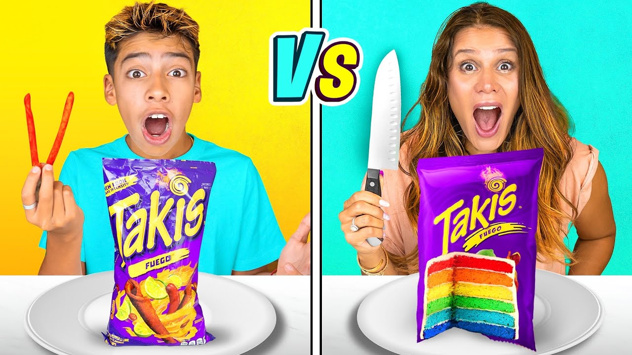 REAL Vs CAKE Challenge! **DELICIOUS**