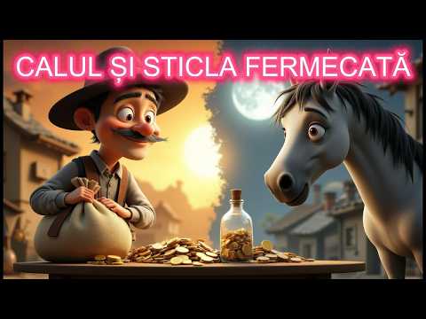 Calul și Sticla Fermecată 🐴| Poveste Animată pentru Copii | Lecție despre Onestitate și Bunătate