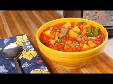 Pressure Cooker Vegetable Beef Soup (With Pressure Cooker Browned Beef Broth)