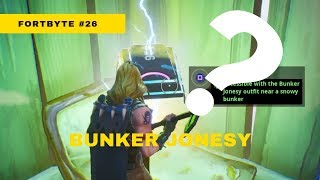 Fortbyte #26: Accessible With The Bunker Jonesy Outfit Near a Snowy Bunker