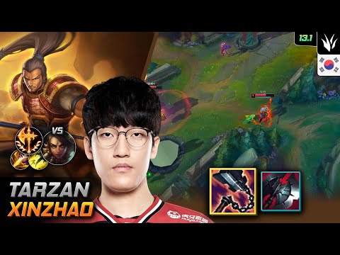 Tarzan Jungle Xin Zhao Build Goredrinker Conqueror - LOL KR 13.1