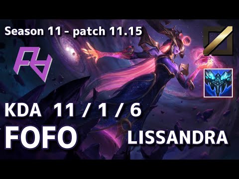 【韓国サーバー/GM】RA FoFo リサンドラ(Lissandra) VS ヨネ(Yone) MID - Patch11.15 KR Ranked【LoL】