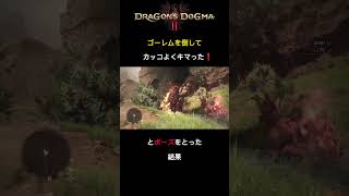 ゴーレムを倒してカッコよくキマった！とポーズをとった結果 【ドラゴンズドグマ2】