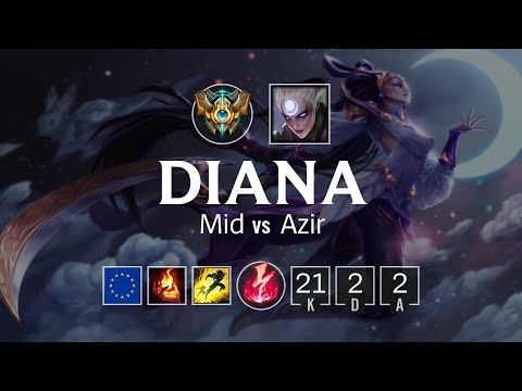 Diana Mid vs Azir - EUW Challenger Patch 8.14