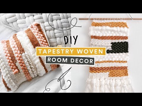 DIY Pinterest Inspired Tapestry Room Decor + $5 DIY Weaving Loom // Lone Fox Video