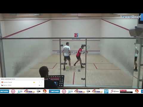 Pascal Gomez 🇪🇸 - 🇨🇿 Viktor ByrtusESF European Individual Closed Squash Championship 2023