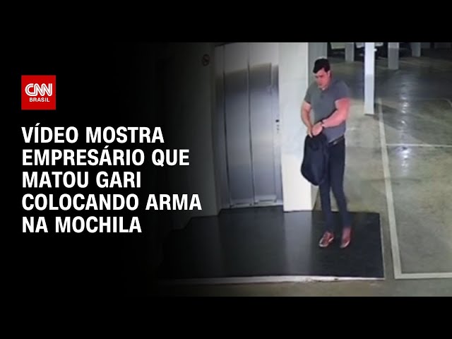 Vídeo mostra empresário que matou gari colocando a arma na mochila no dia do crime | CNN BRASIL