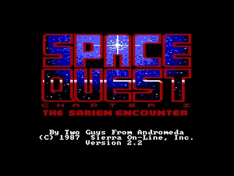 Space Quest: The Sarien Encounter (PC/DOS) Longplay, 1986, Sierra On-Line