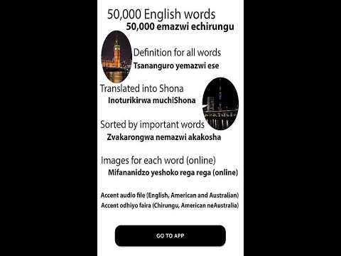 English shona dictionary