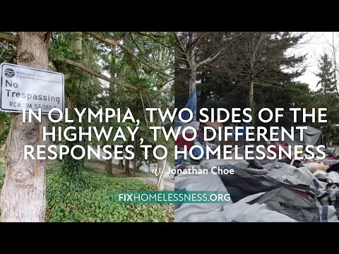In Olympia, Two Sides of the Highway, Two Different Responses to Homelessness.